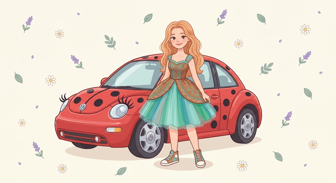 Katlie with Ruby, her ladybug Beetle